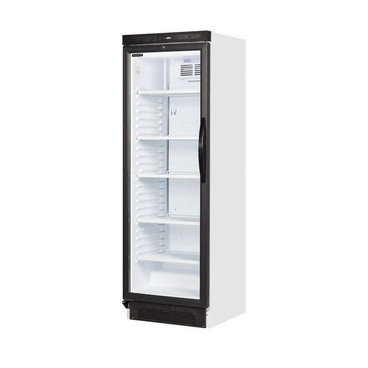 Tefcold SC381 L/H White Upright Single Glass Door Display Fridge 372 Litres