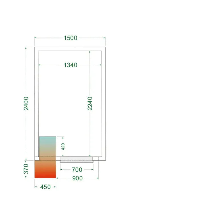 Tefcold CRPF1524 Walk In Chiller Coldroom 1500mm x 2400mm