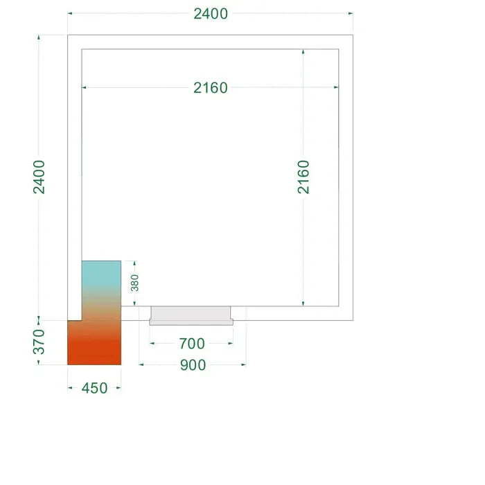 Tefcold CRNF2424 Walk In Freezer Coldroom 2400mm x 2400mm