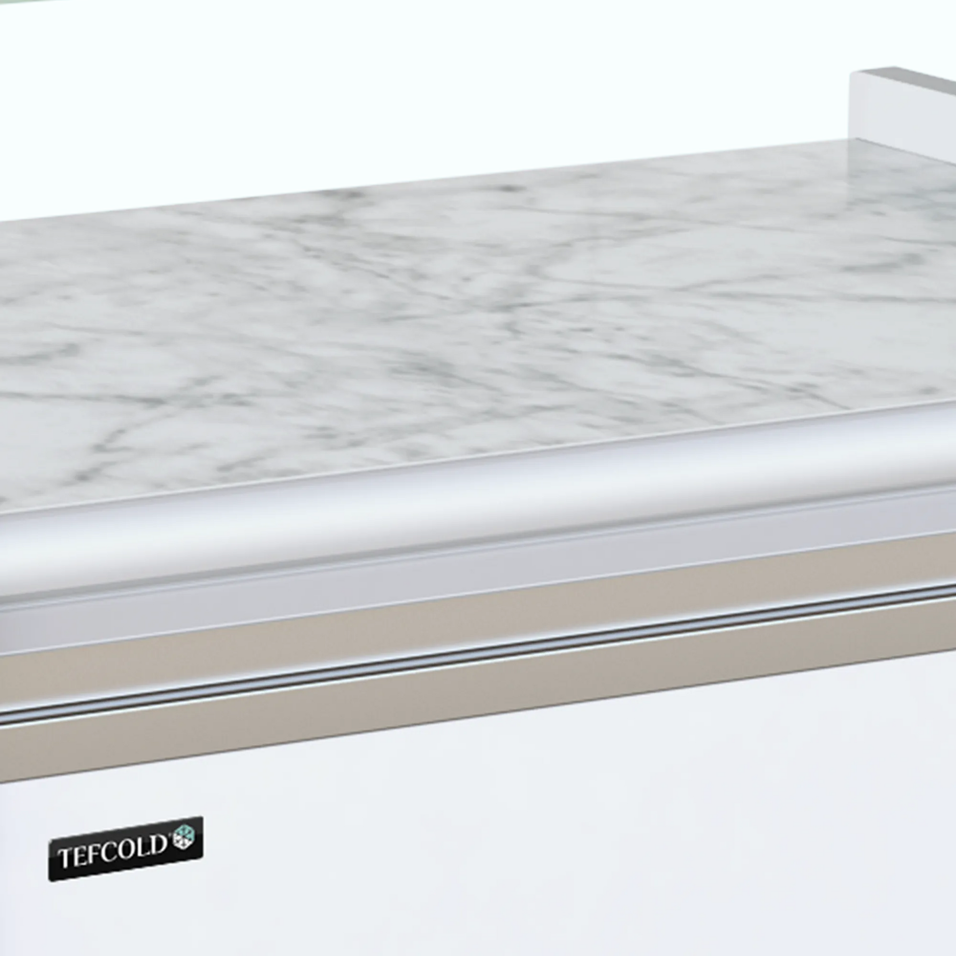 Tefcold BELLINI TOWER 510 Flat Glass Square White Serve Over Counter 560mm