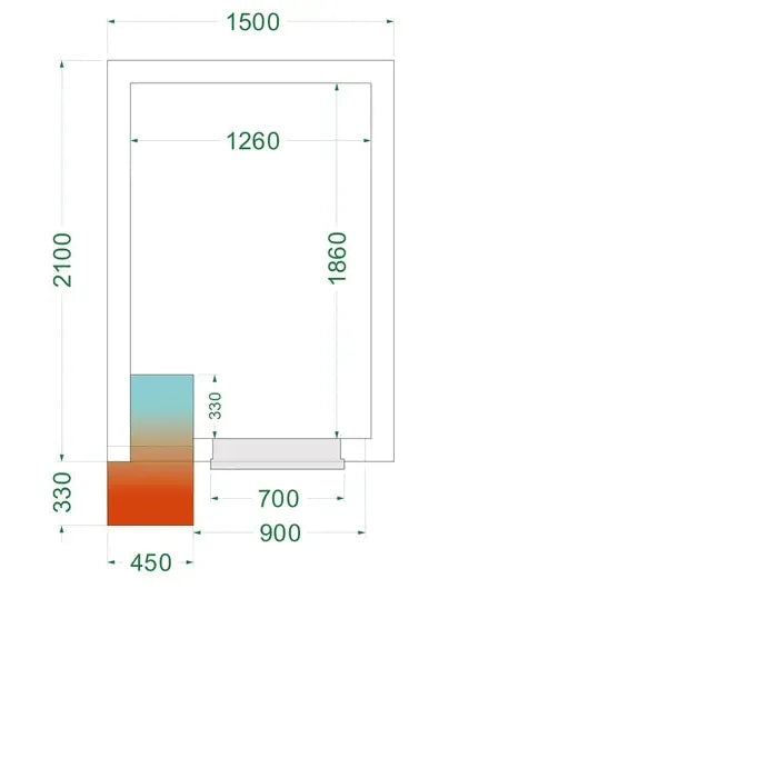 Tefcold CRNF1521 Walk In Freezer Coldroom 1500mm x 2100mm