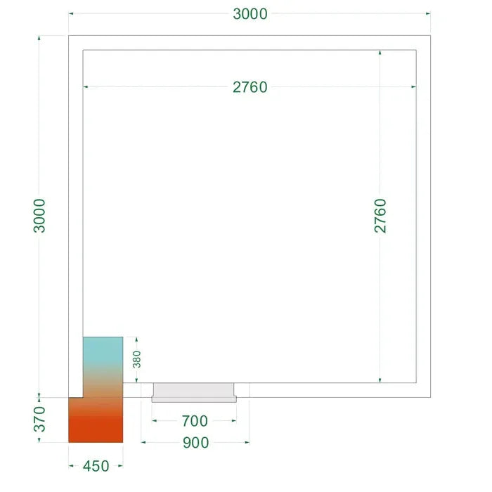 Tefcold CRNF3030 Walk In Freezer Coldroom 3000mm x 3000mm