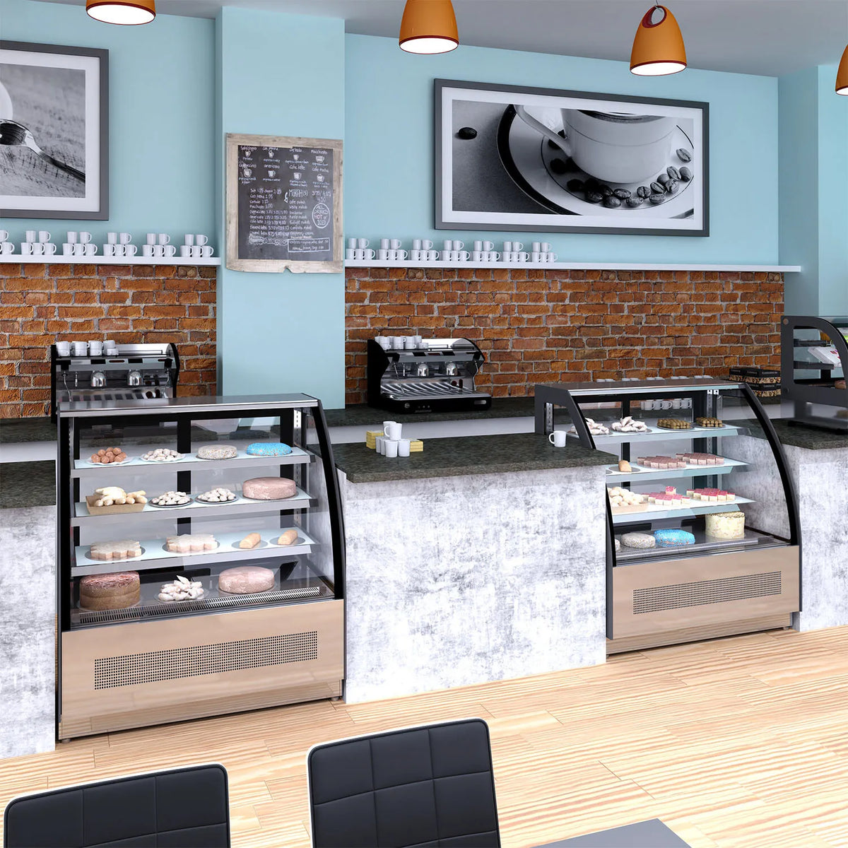 Tefcold LPD1200C Curved Glass Patisserie Food Display 1205mm