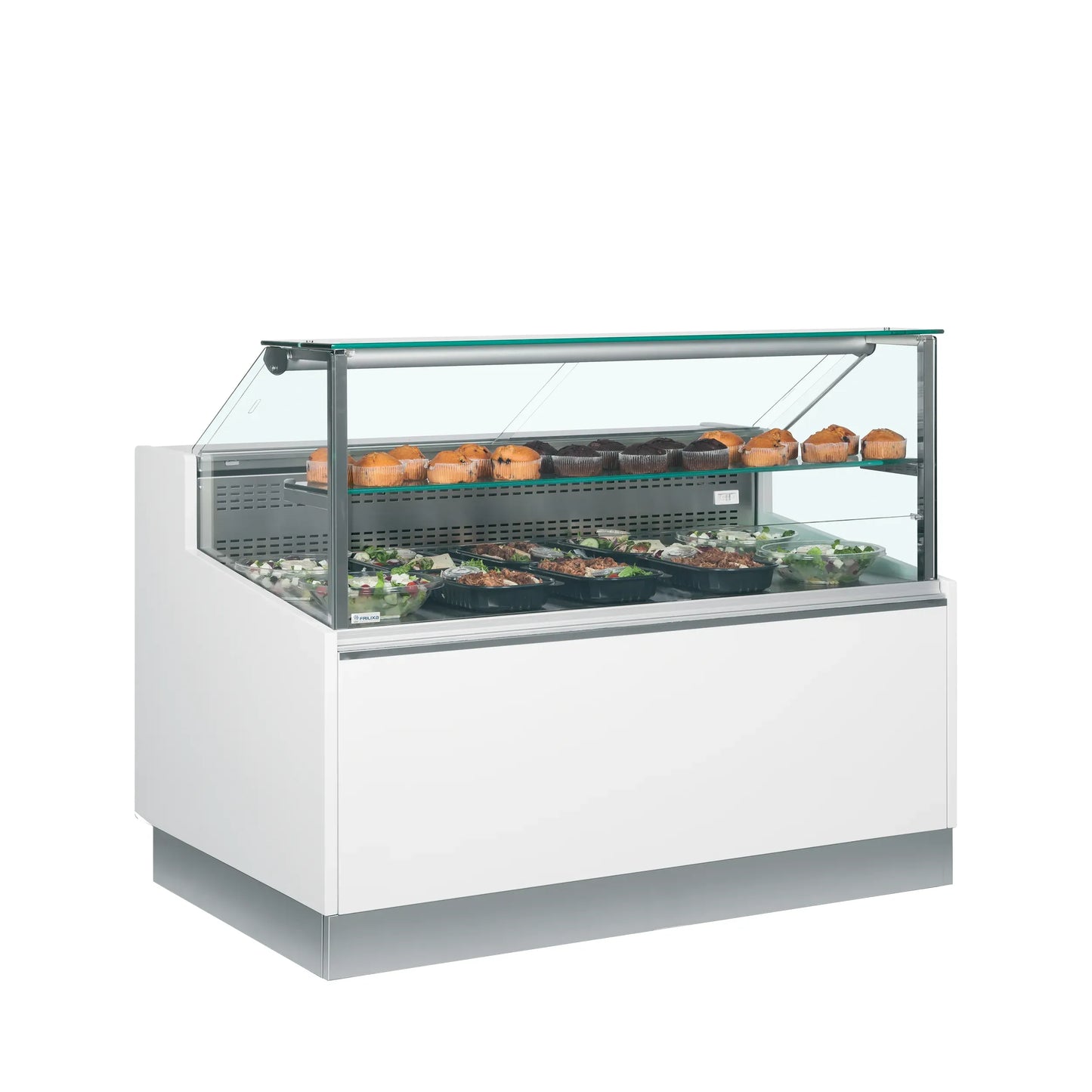 Tefcold BRABANT Flat Glass Square White Serve Over Counter