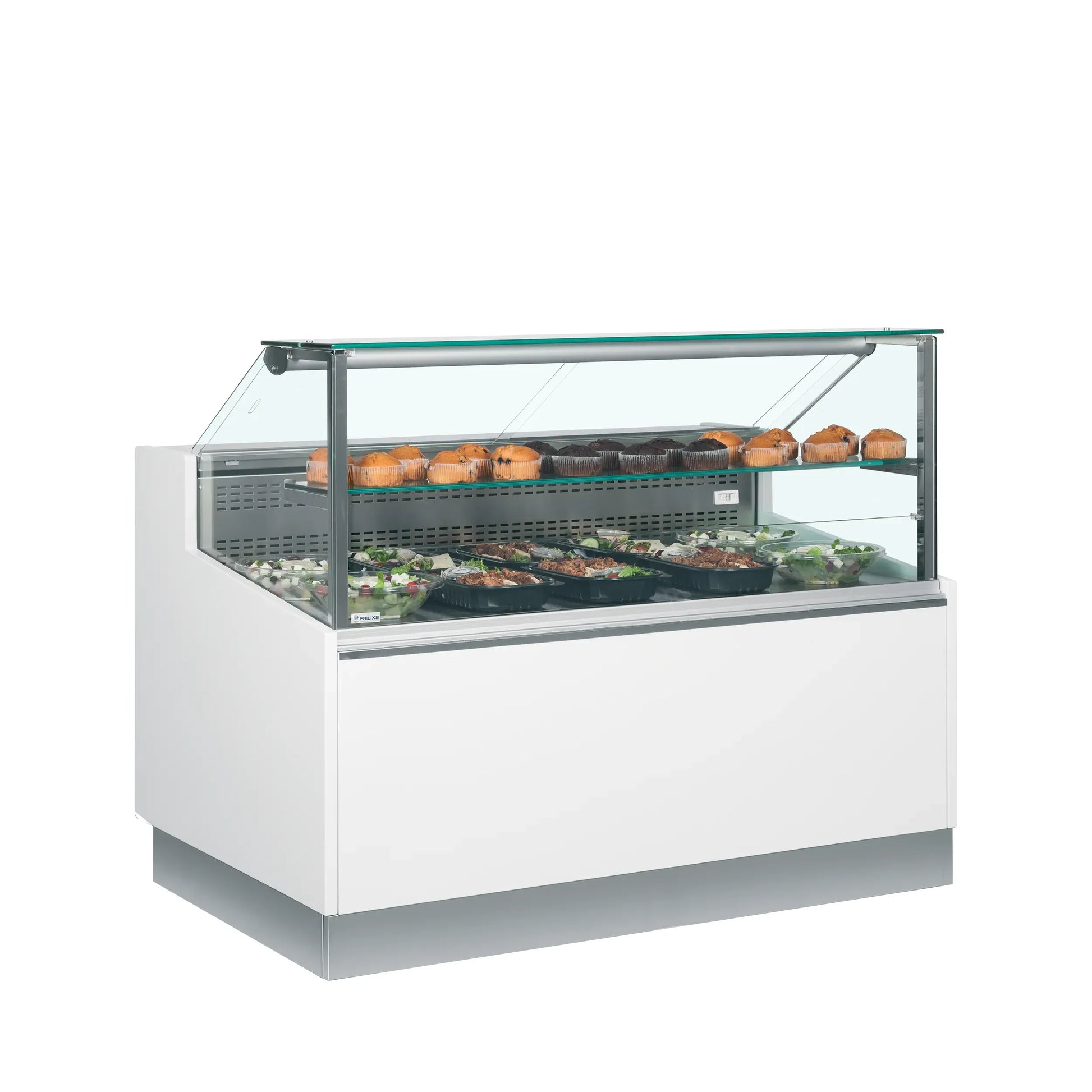 Tefcold BELLINI ID 1650FV SR Flat Glass Square White Serve Over Counter 1700mm