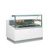 Tefcold BRABANT Flat Glass Square White Serve Over Counter