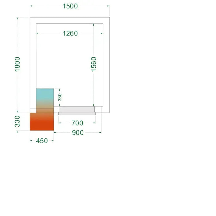 Tefcold CRNF1518 Walk In Freezer Coldroom 1800mm x 1500mm