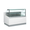 Tefcold BELLINI ID 850FV SR Flat Glass Square White Serve Over Counter 900mm