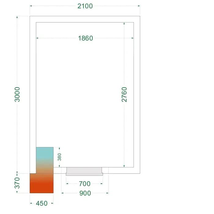 Tefcold CRNF2130 Walk In Freezer Coldroom 2100mm x 3000mm