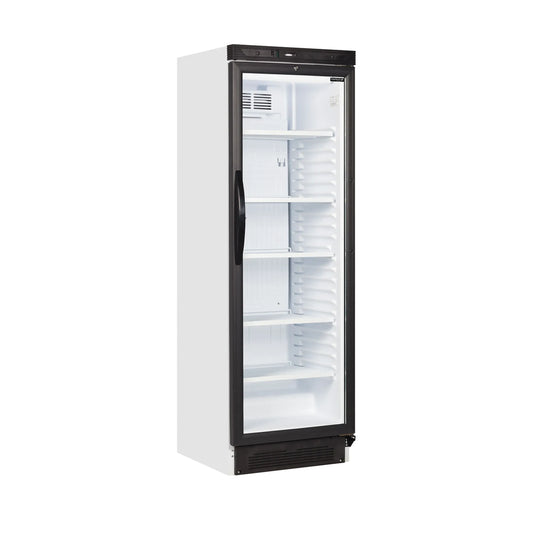 Tefcold SC381 White Upright Single Glass Door Display Fridge 372 Litres