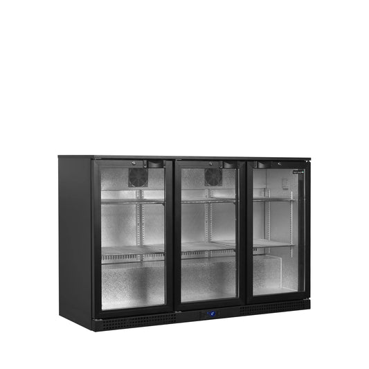 Tefcold BA31H Black Triple Door Back Bar Bottle Cooler 311 Litres