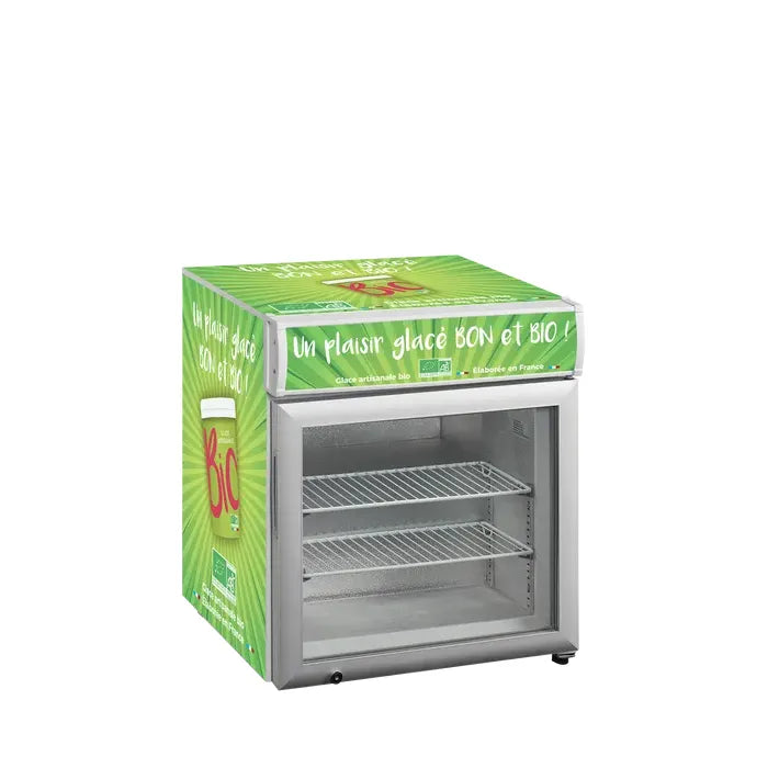 Tefcold UF50GCP White Glass Door Display Freezer 50 Litres