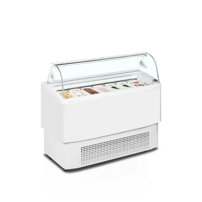 ISA Fiji 7 Ventilated Scoop Ice Cream Display 7x5 Litre Napoli Pans