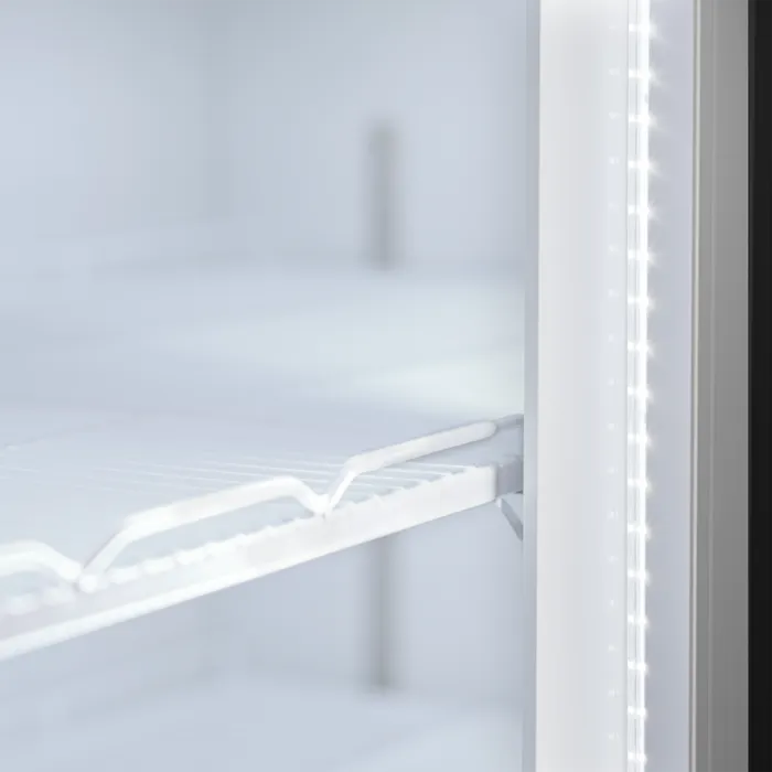 Tefcold Atom Maxi C1DB Black Upright Single Glass Door Fridge 614 Litres