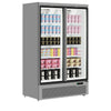 Tefcold Atom Maxi F2DS Silver Upright Double Glass Door Freezer 1006 Litres