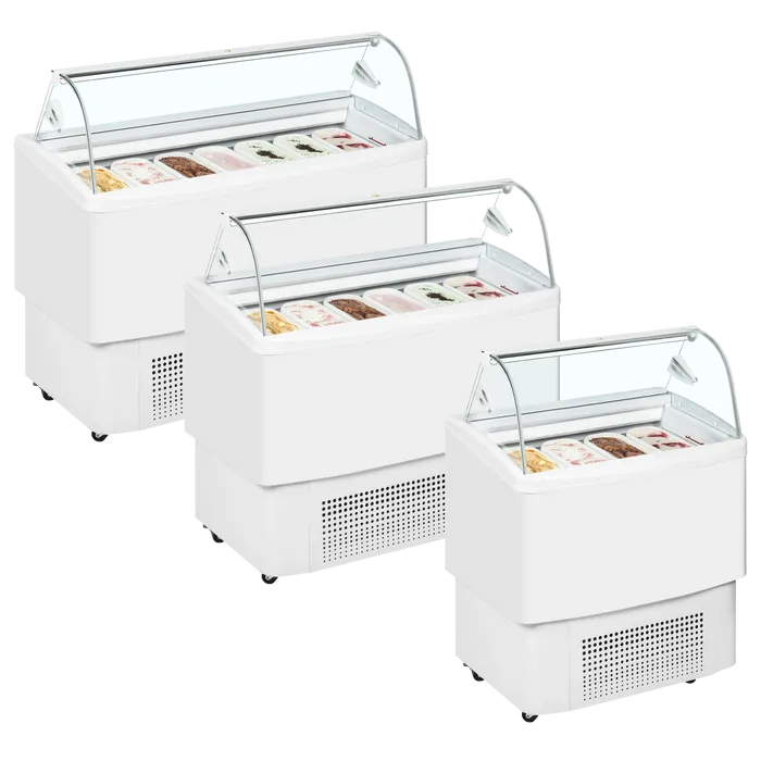 Cater-Connect ISA Fiji 6 Ventilated Scoop Ice Cream Display 6x5 Litre Napoli Pans