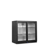 Tefcold BA21S Black Double Sliding Door Back Bar Bottle Cooler 196 Litres