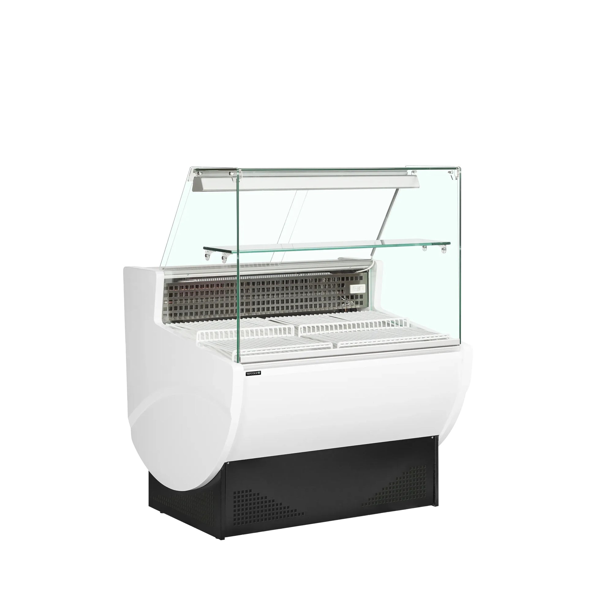 Tefcold TAVIRA II 150F Flat Glass White Slimline Serve Over Counter 1480mm