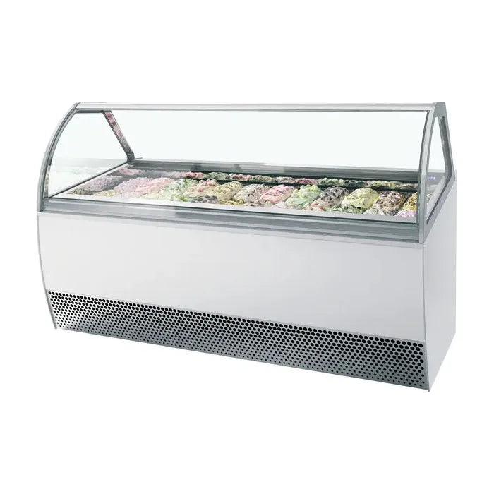 Tefcold MILLENNIUM LX24 Curved Glass Ice Cream Display 24x5 Litres