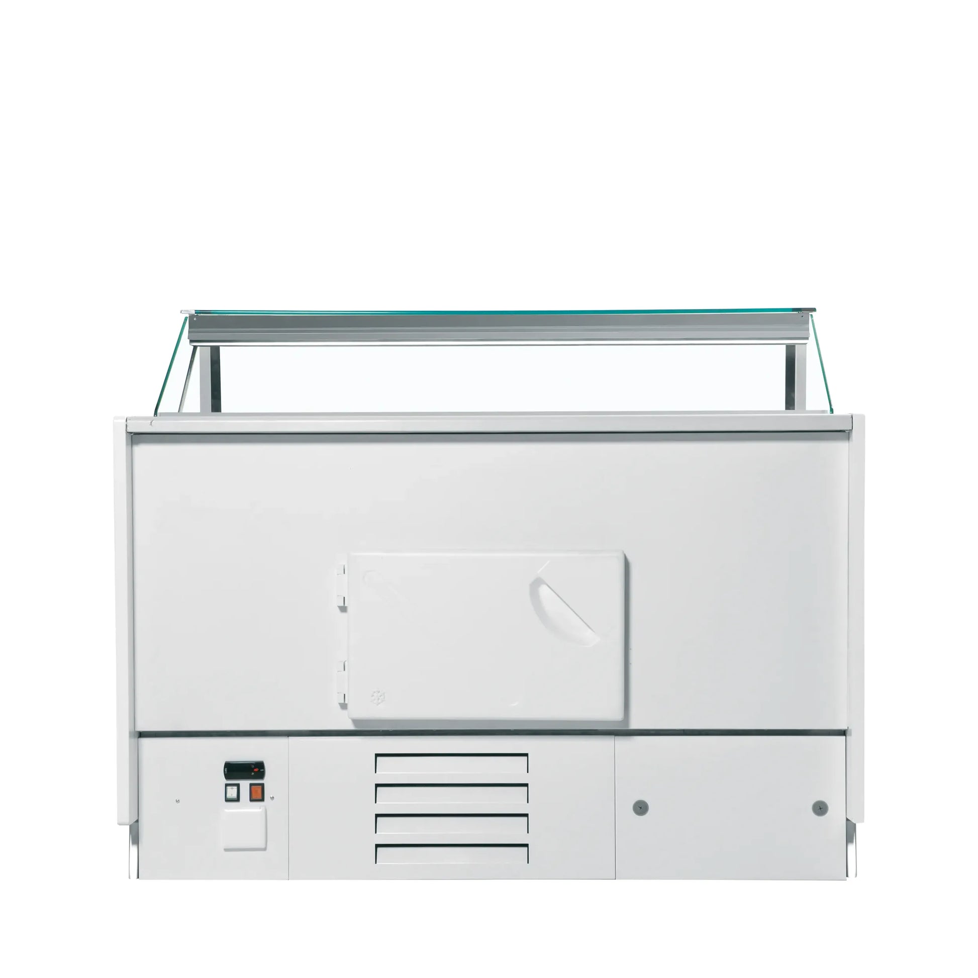 Tefcold BELLINI ID 850FV SR Flat Glass Square White Serve Over Counter 900mm