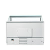 Tefcold BELLINI ID 850FV SR Flat Glass Square White Serve Over Counter 900mm