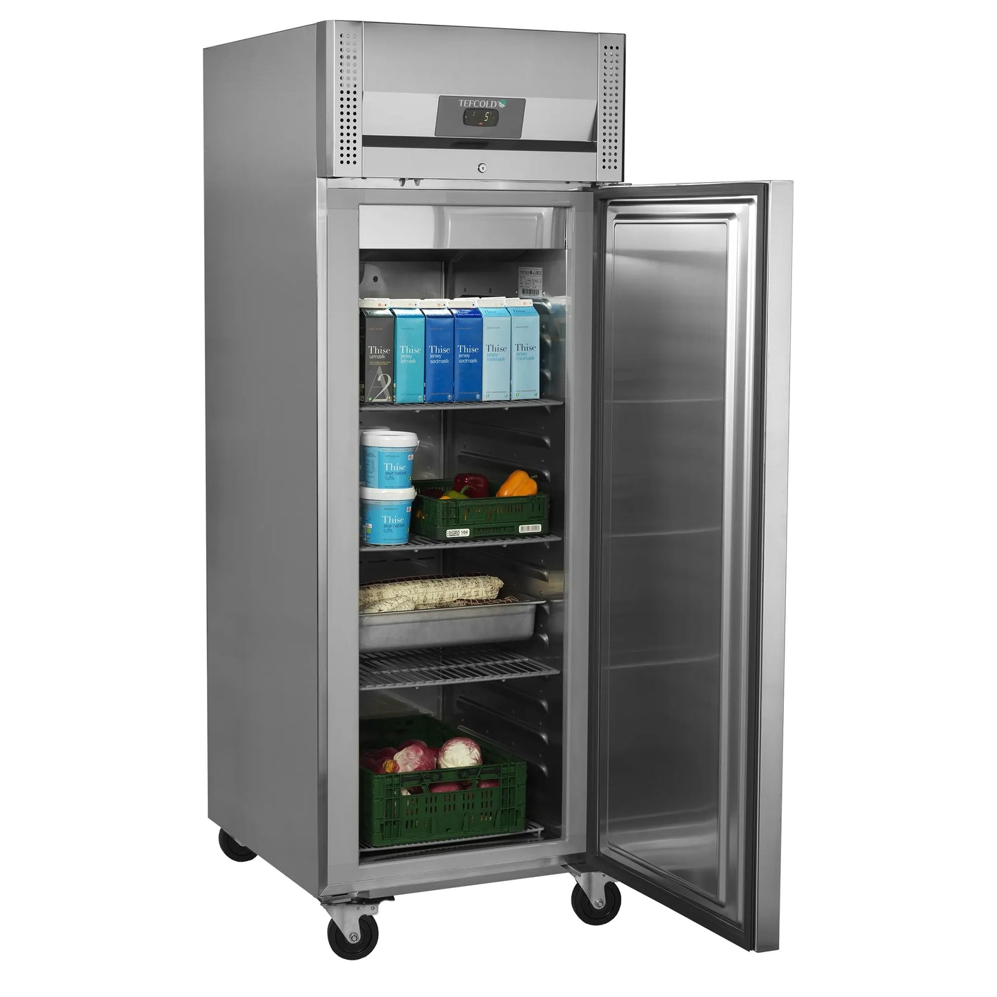 Tefcold RK710X1 Stainless Steel Upright Single Door Meat Chiller 559 Litres