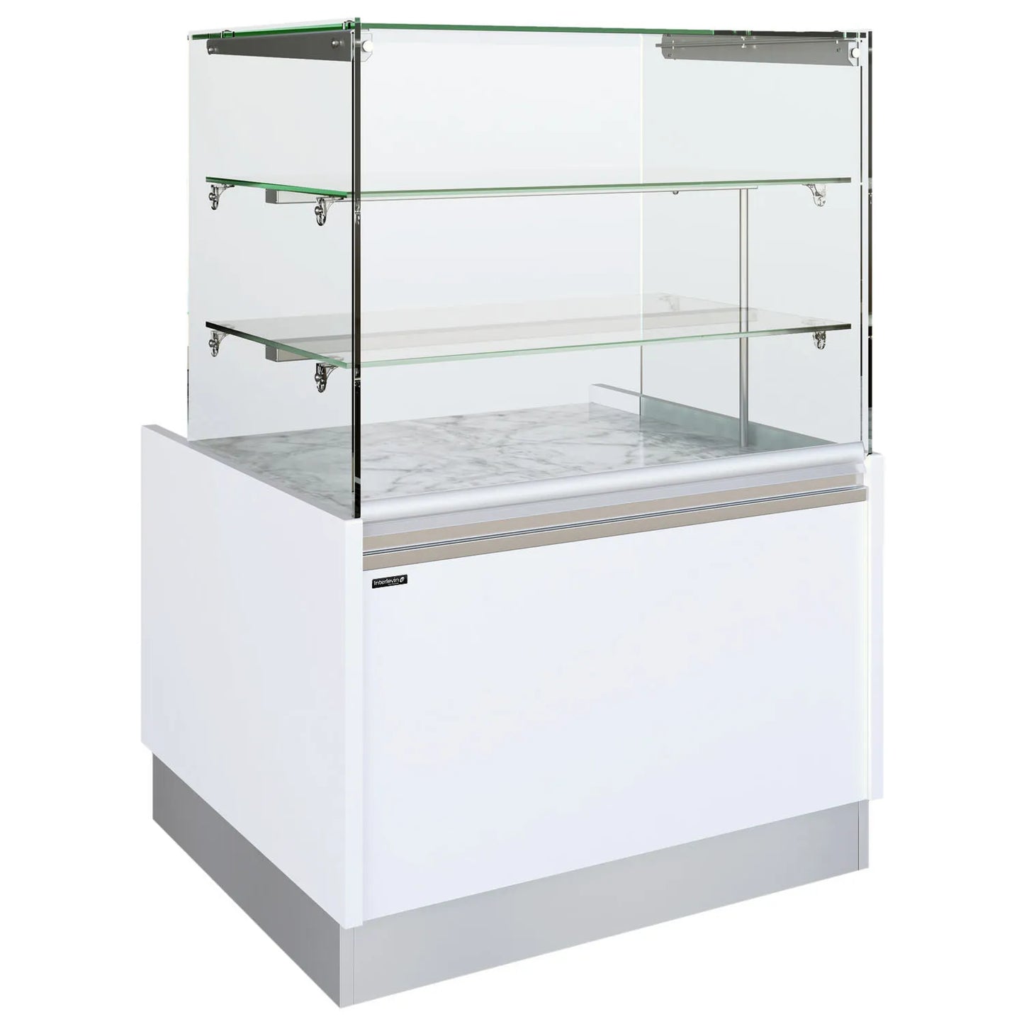 Tefcold BELLINI TOWER 510 Flat Glass Square White Serve Over Counter 560mm