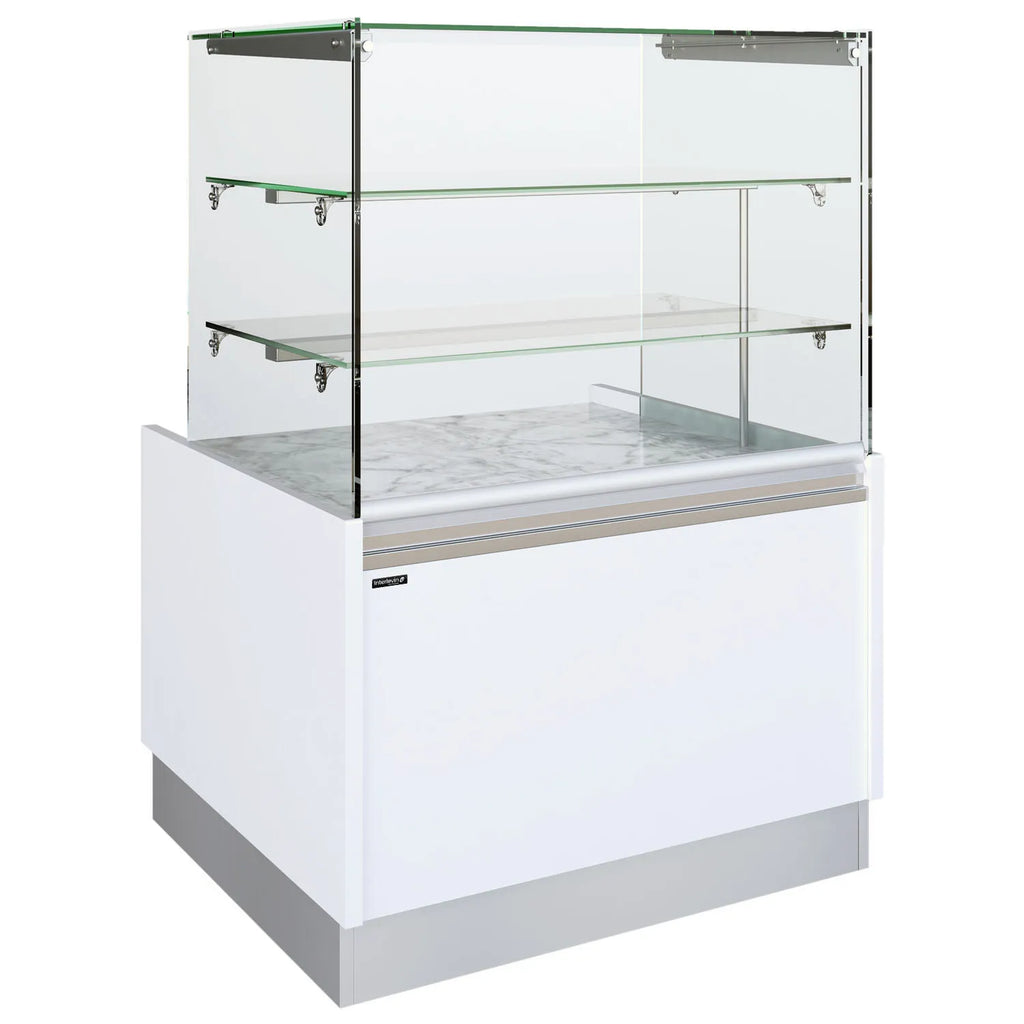 Tefcold BELLINI TOWER 510 Flat Glass Square White Serve Over Counter 560mm