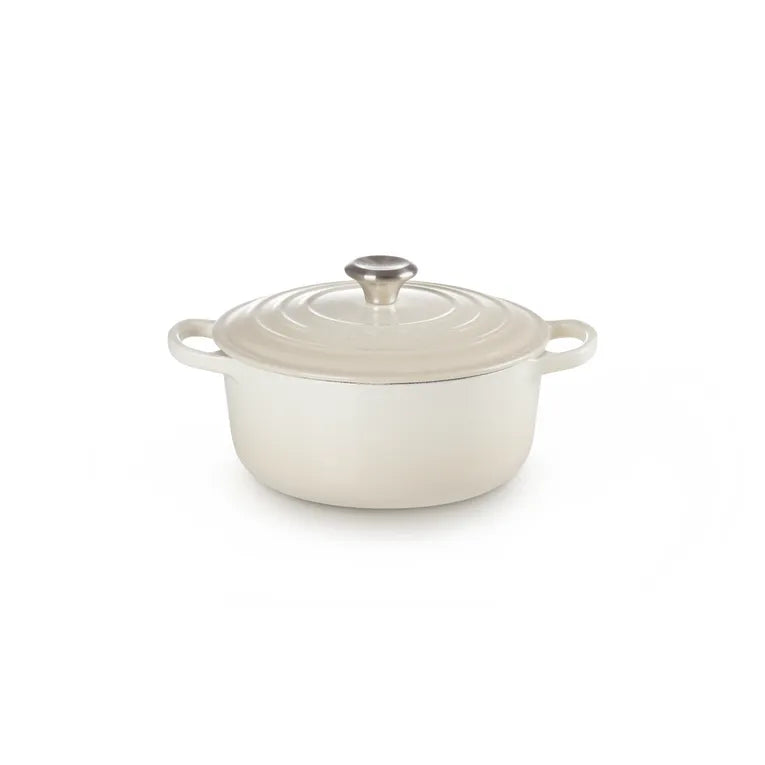 Le Creuset Meringue Cast Iron Round Casserole 20cm 2.4 Litres