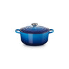 Le Creuset Azure Cast Iron Round Casserole 22cm 3.3 Litres