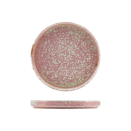 Genware Terra Porcelain Rose Low Presentation Plate 18cm Case Size 6 - Cater-Connect Ltd