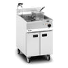 Lincat Opus 800 OE8108/OP Single Tank Twin Basket Electric Fryer With Oil Filtration 37 Litres