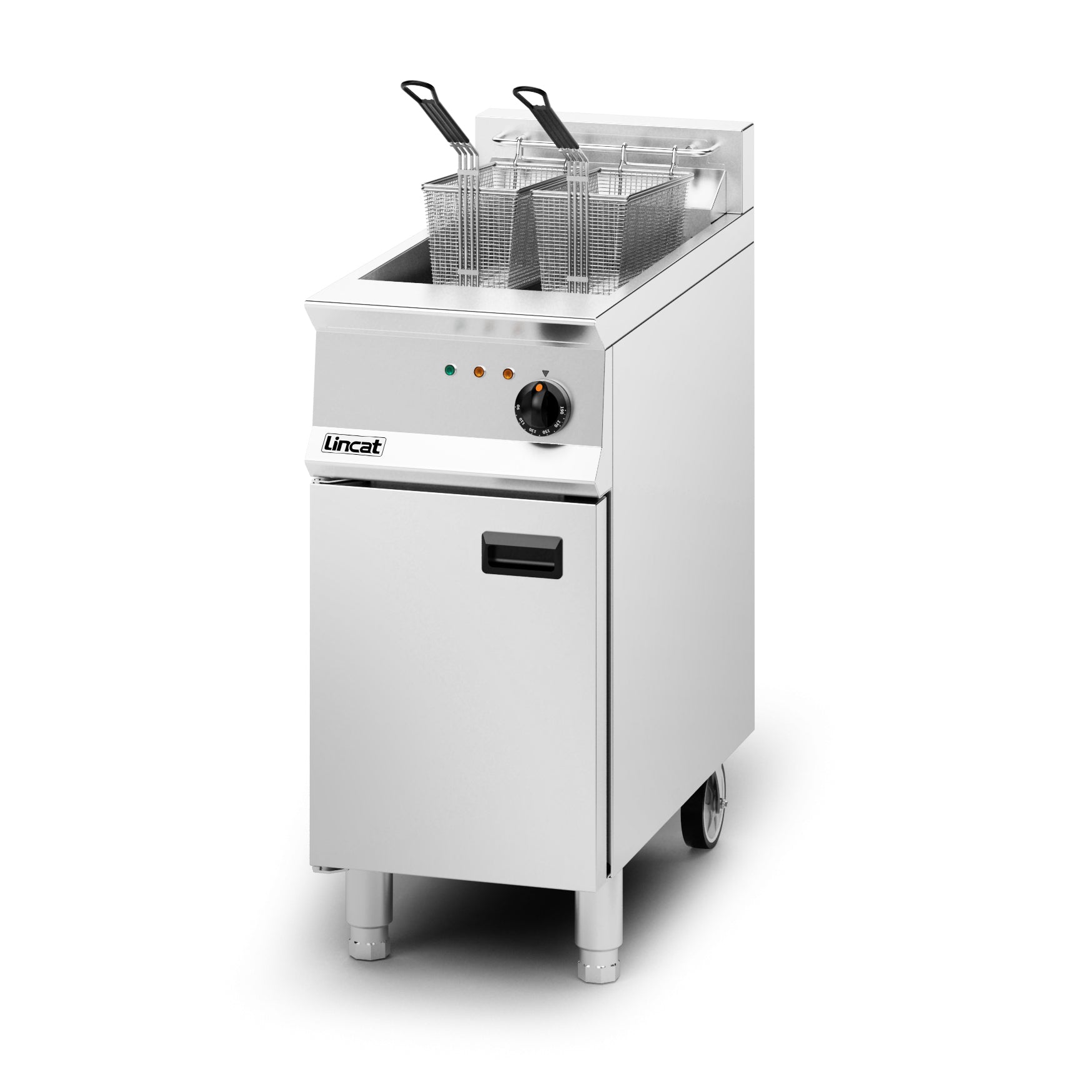 Lincat Opus 800 OE8114 Single Tank Twin Basket Electric Fryer 20 Litres 14kw