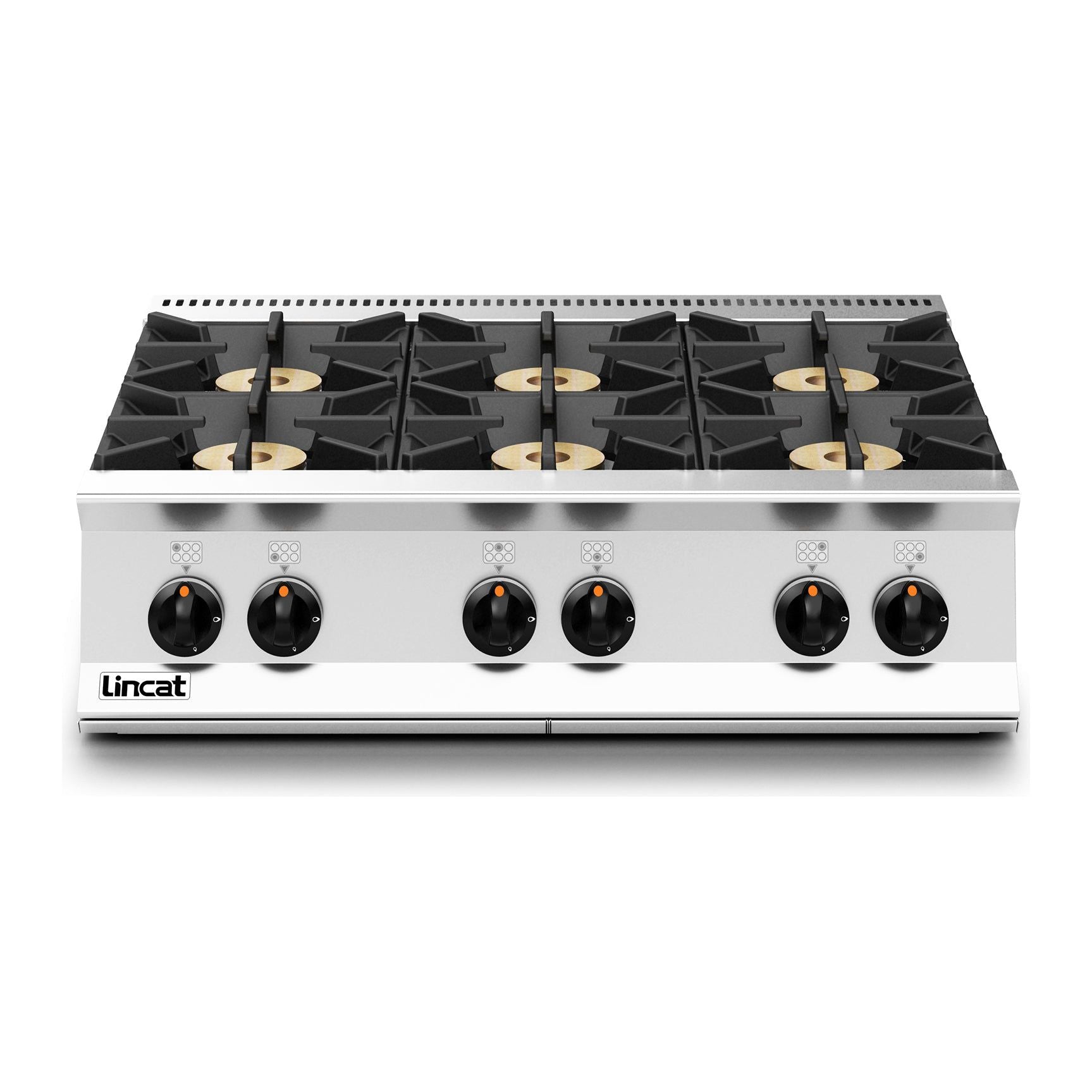 Lincat Opus 800 OG8004/P LPG Gas 6 Burner Boiling Top 40.8kw