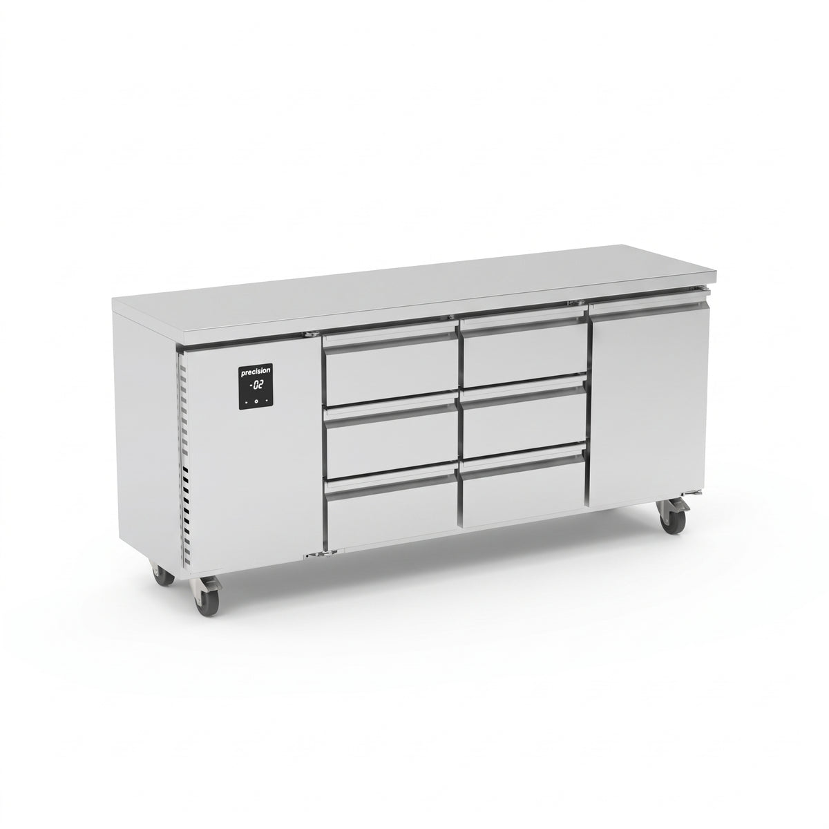 Precision MCU 323 Slim Line 6 Draw & 1 Door Counter Refrigeration 242 Litres