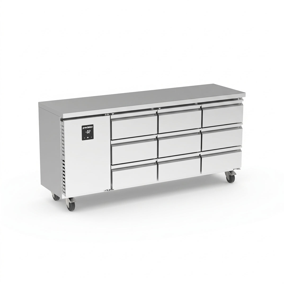Precision MCU 323 Slim Line 9 Draw Counter Refrigeration 242 Litres