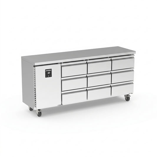 Precision MCU 323 Slim Line 9 Draw Counter Refrigeration 242 Litres