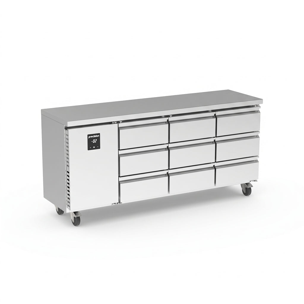 Precision MCU 323 Slim Line 9 Draw Counter Refrigeration 242 Litres