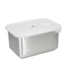 Cook, freeze, heat and eat with these revolutionary food containers from MasterClass. Made of robust, hygienic stainless steel, they do everything plastic containers do, and a whole lot more. They're freezer safe, oven safe… even microwave safe. Yes that's right, it's stainless steel and can be used in the microwave (up to 1000 kw) using proprietary technology, so it's easy to freeze and reheat leftovers, pre-prepped ingredients and prepared meals. 