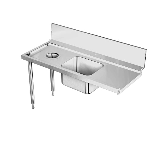 Electrolux Stainless Steel Pre Rinse Dishwasher Table Bowl & Hole 1200mm