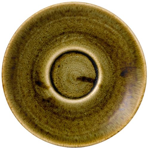 Churchill Stonecast® Cappuccino Saucer Plume Olive 15.60cm Case Size 12 - Cater-Connect Ltd