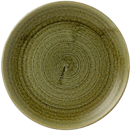Churchill Stonecast® Medium Coupe Plate Olive 21.70 cm Case Size 12 - Cater-Connect Ltd
