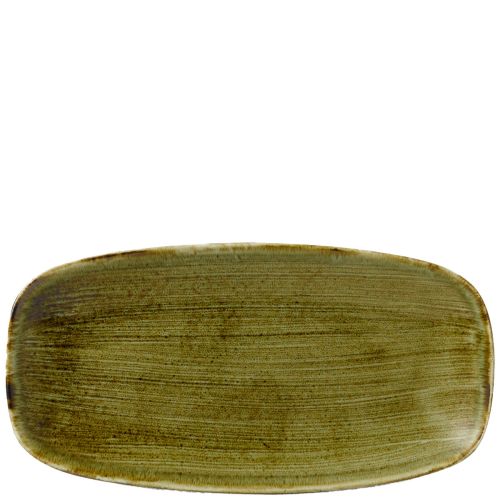 Churchill Stonecast® Chefs' Oblong Plate No.4 Olive 35.50 cm Case Size 6 - Cater-Connect Ltd