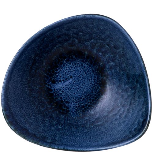 Churchill Stonecast® Triangle Bowl Plume Ultramarine 23.50cm Case Size 12 - Cater-Connect Ltd