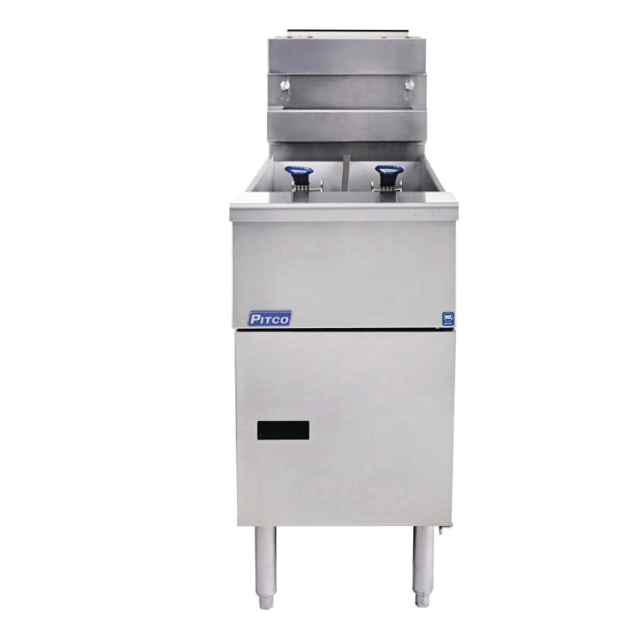 Pitco Solstice SG14TS Twin Tank Twin Basket Gas Fryer 21 Litres