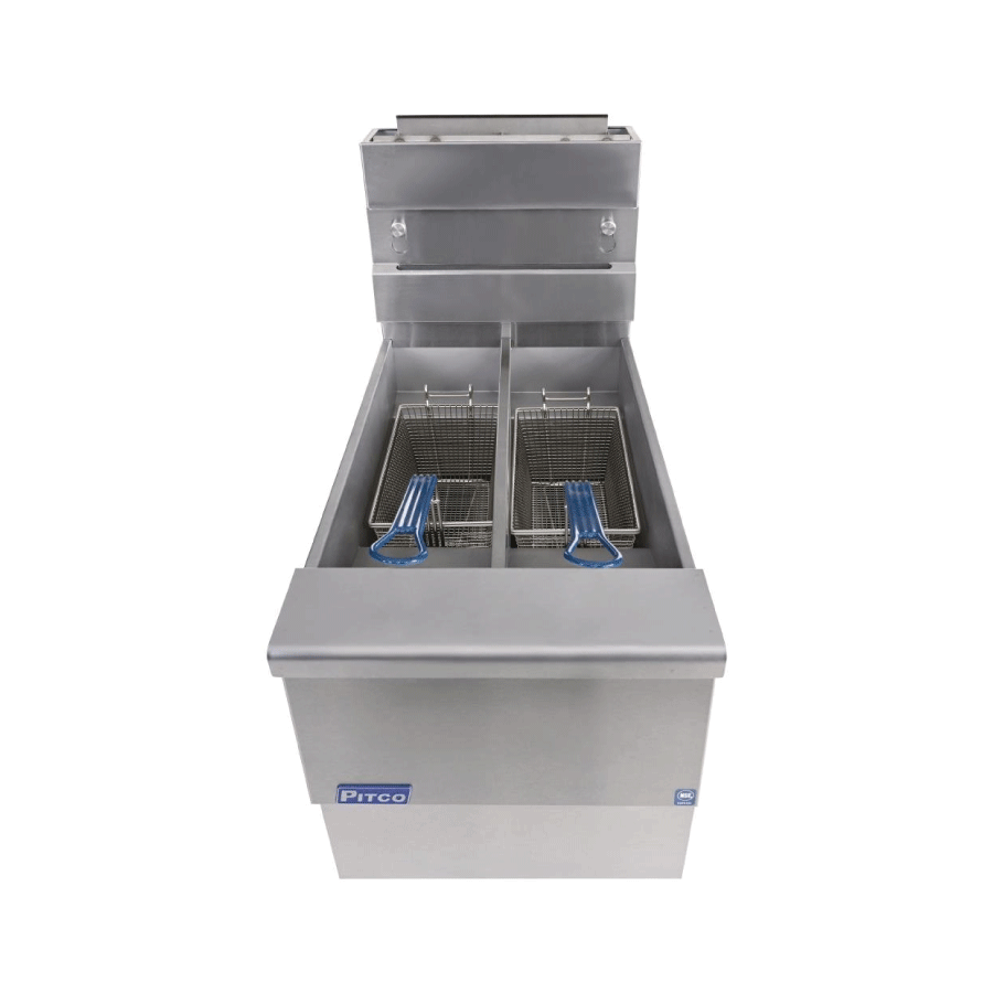 Pitco Solstice SG14TS Twin Tank Twin Basket Gas Fryer 21 Litres
