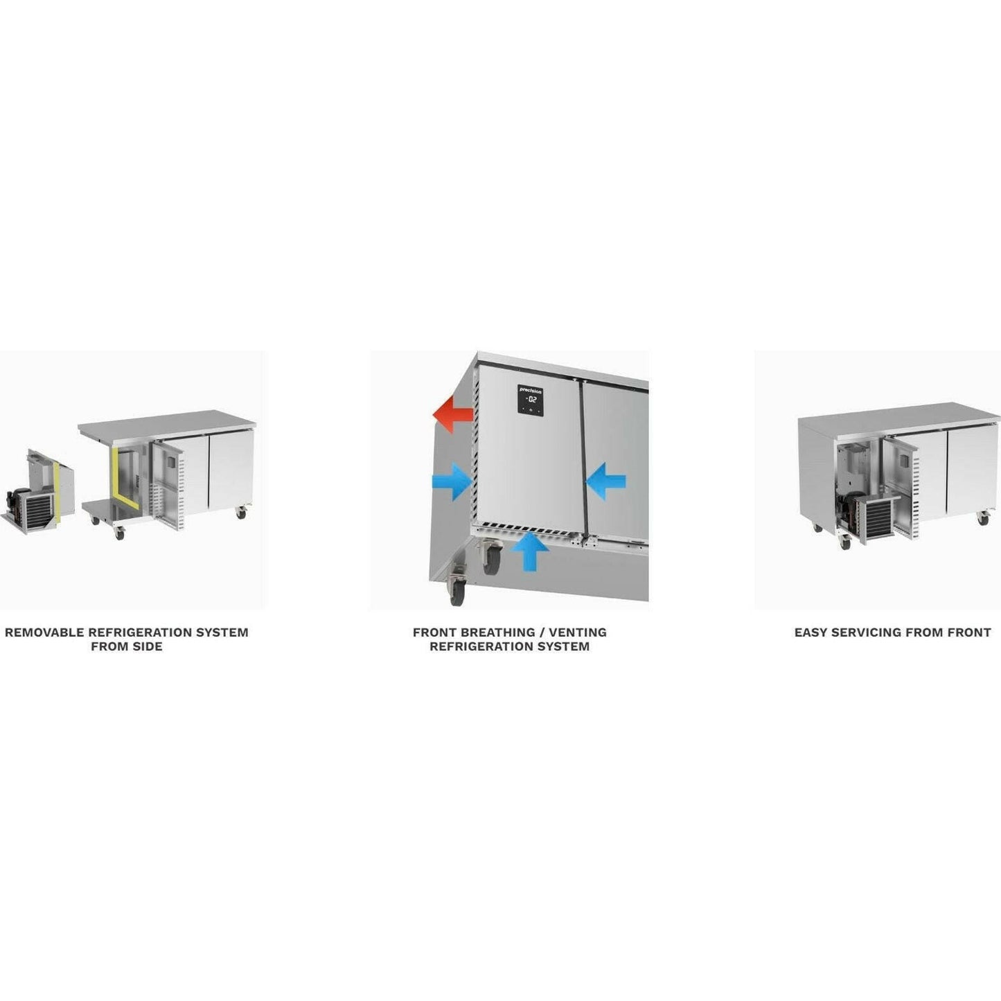 Precision MCU 323 Slime Line 3 Door Counter Refrigeration