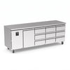Precision MCU 411 Stainless Steel 1 Doors & 9 Draw Counter Fridge 330 Litres