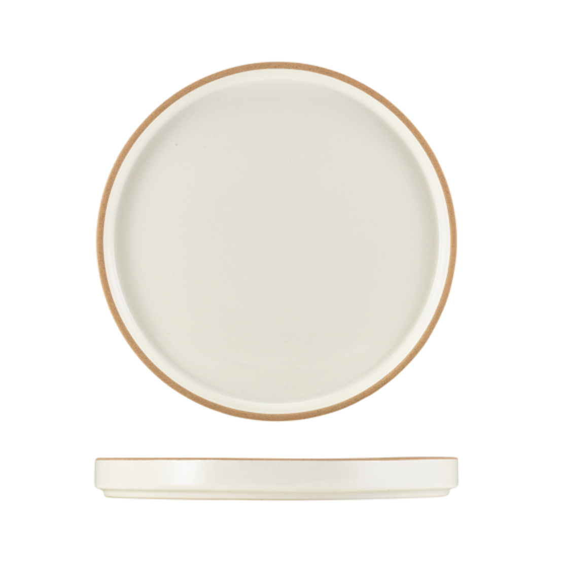 GenWare Kava White Stoneware Presentation Plate 25cm x 2.5cm Case Size 6.