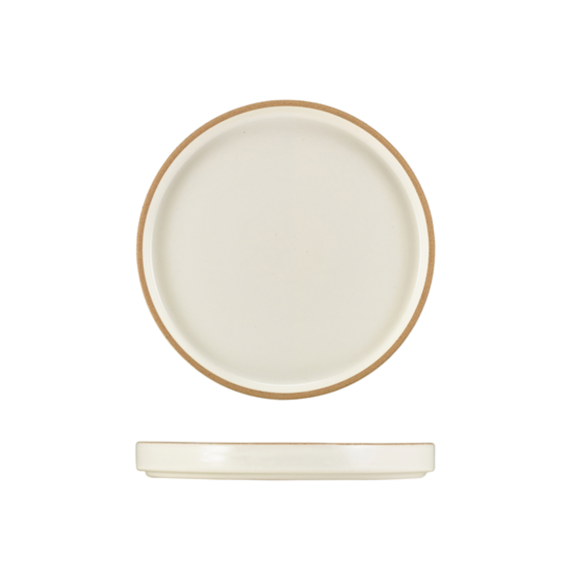 GenWare Kava White Stoneware Presentation Plate 18cm x 2.3cm Case Size 6